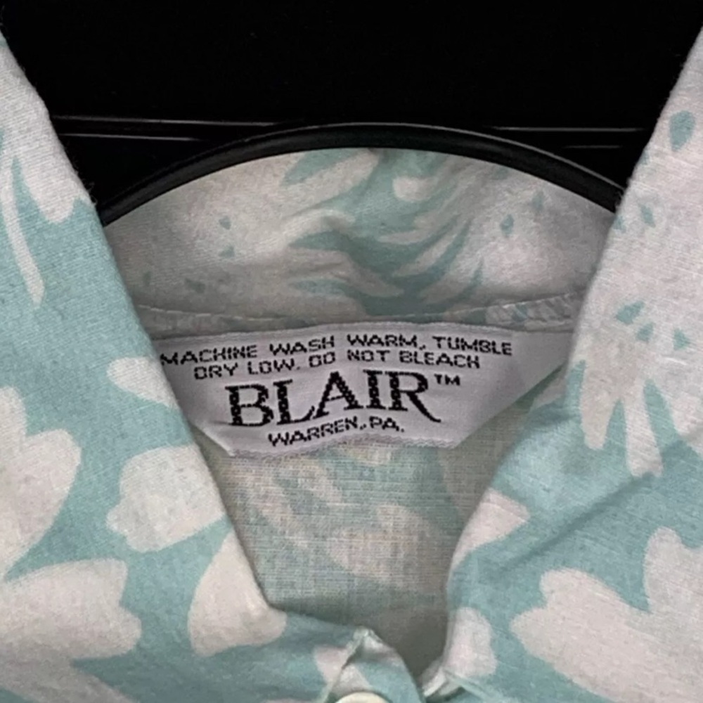 Set Of 2 Vintage Blair Women’s Floral Print Button Up Short Sleeve Blouse - Picture 7 of 13